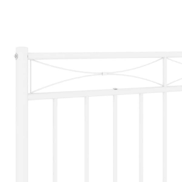 Maison Exclusive - Erstatnings hovedgærde metal hvid 180 cm