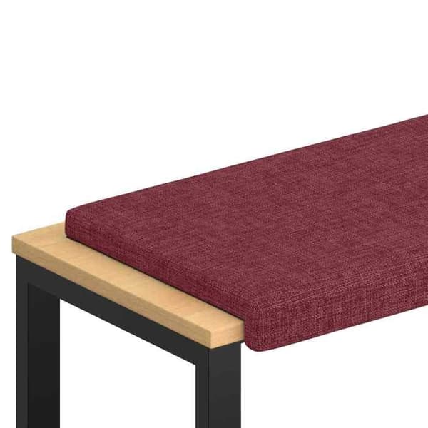 Bänkdyna - EXKLUSIVT HEM - Modell L - Polyester - Djup 35 cm - Halkfri bas Bordeaux
