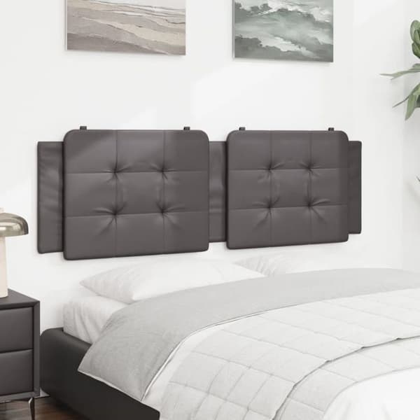 Maison Exclusive - Sänggavelkudde Zadar grå 160 cm i konstläder