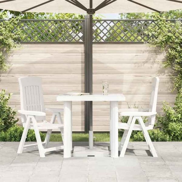Maison Exclusive - Havebord Hvid 80x75x72 cm Plastik Vit