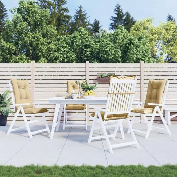 Maison Exclusive - Kuddar för stolar med hög rygg, set om 4, beige blandat tyg