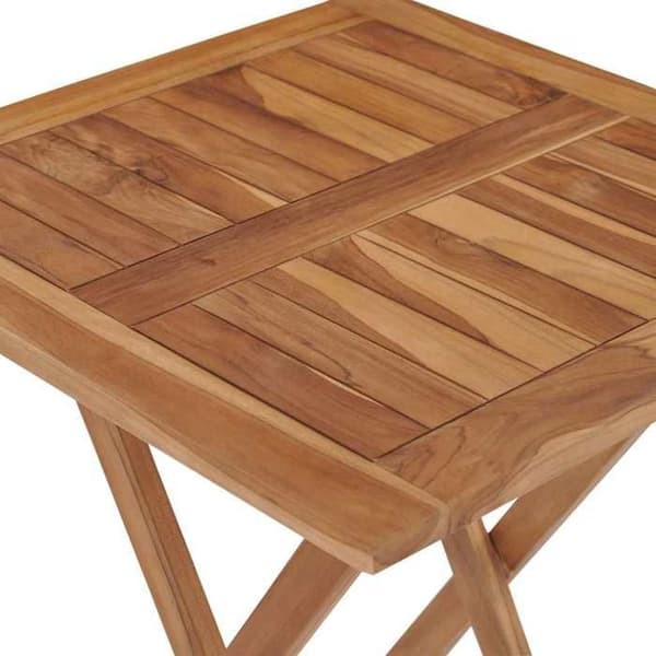 Maison Exclusive - Fällbord för trädgård 60x60x75 cm i solid teakträ