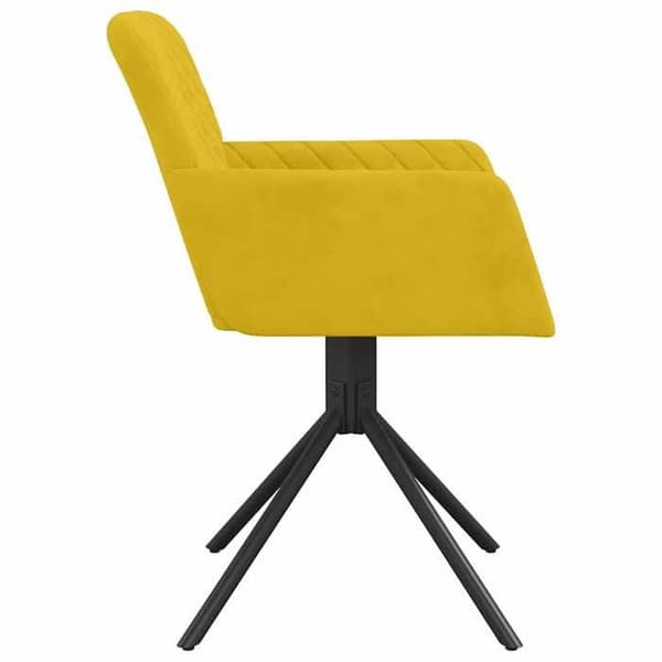 Maison Exclusive - Spisebordsstole med drejefunktion sæt af 2 Gul Velour Gul