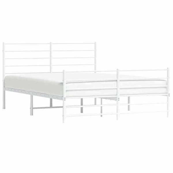 Sengestel - EKSKLUSIV HUS - 135x190 cm - Pulverlakeret stål - Hvid - Lamelseng Vit