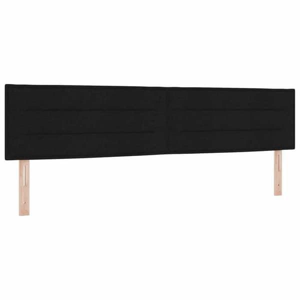 Maison Exclusive - Boxspring säng med madrass Svart 200 x 200 cm Tyg