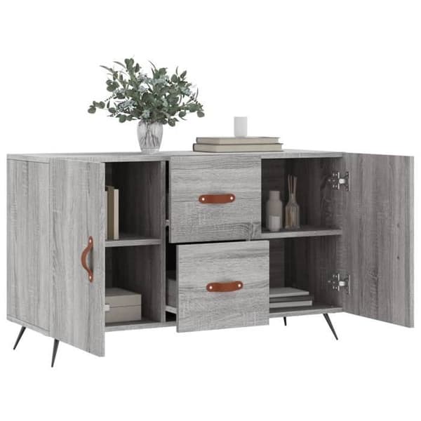 Maison Exclusive - Buffet sonoma grå 100x36x60 cm ingeniørtræ Sonoma grå