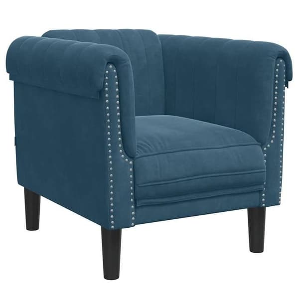Maison Exclusive - Blå velour lænestol