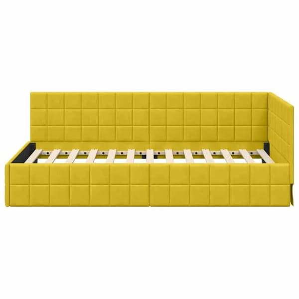 Maison Exclusive - Gulvinkel sengestel 90 cm x 190 cm Velour