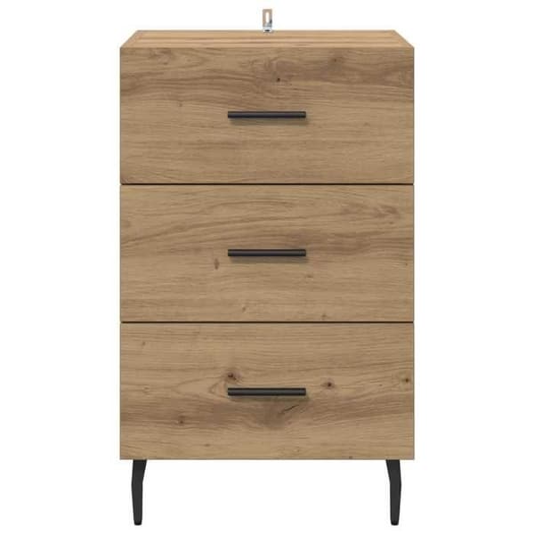 Maison Exclusive - Natbord i håndlavet egetræ 40 x 40 x 66 cm Ek