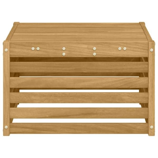 Maison Exclusive - Trädgårdsbord i massivt akaciaträ vit 59 x 59 x 37 cm Vit