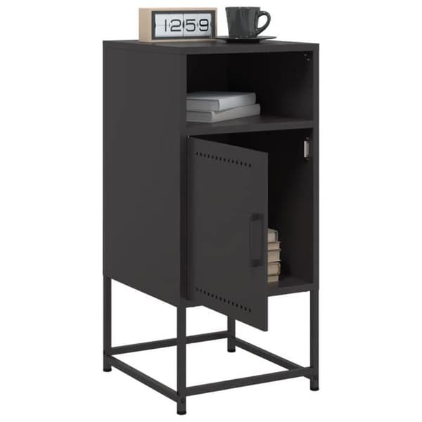 Maison Exclusive - Natborde 2 stk sort 36x39x78 cm stål