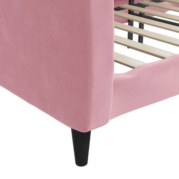 Maison Exclusive - Sängsoffa utan madrass rosa 90x200 cm sammet