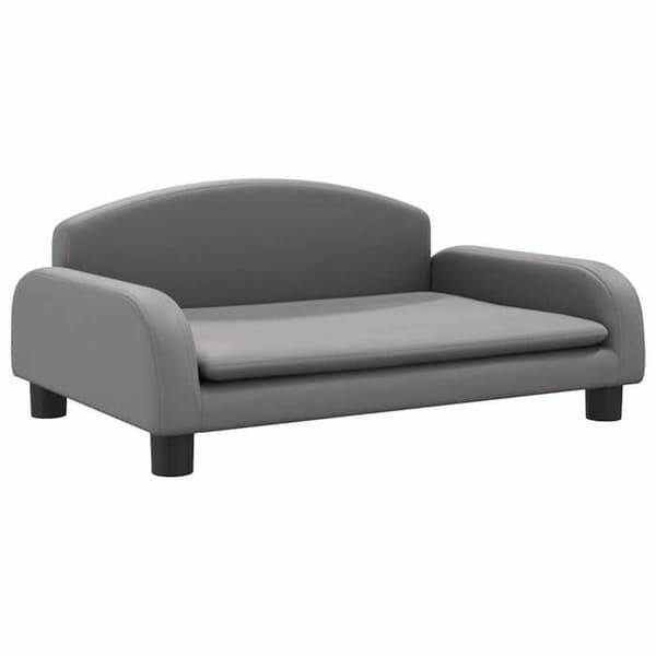 Maison Exclusive - Hundeseng grå 70x45x30 cm i kunstlæder grå