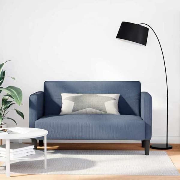 Maison Exclusive - Sofa 109 cm i blå ribbet velour