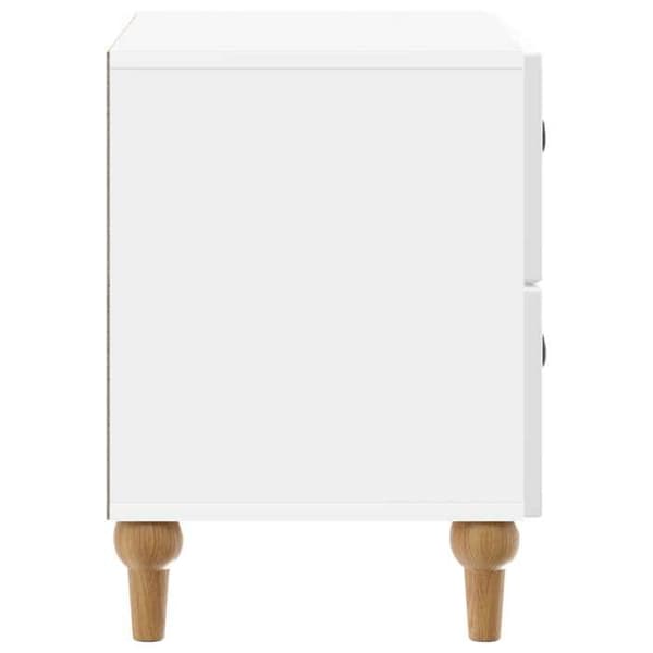 Exklusiv möbel - Sängbord med låda Vit glansig 62 x 34,5 x 48 cm