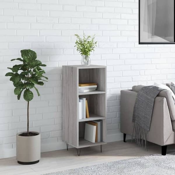 Maison Exclusive - Buffé Sonoma Grå 34,5x32,5x90 cm Ingenjörsträ