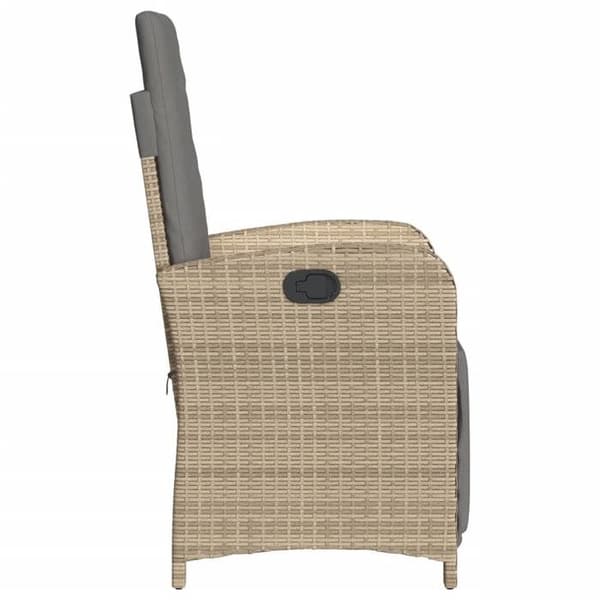 Maison Exclusive - Bistro-set 3 delar med kuddar blandning beige flätad resin