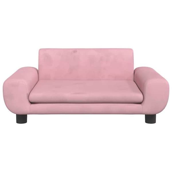 Maison Exclusive - Hundsäng rosa 70x45x33 cm sammet rosa