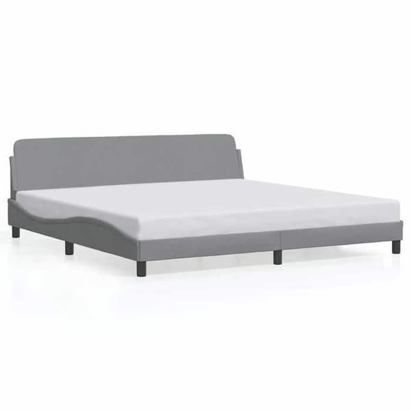 Maison Exclusive - Dover sängram ljusgrå 200x200 cm tyg