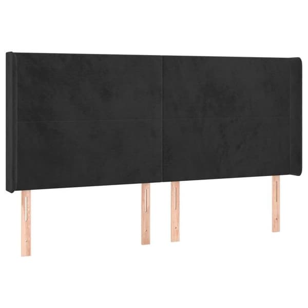 Maison Exclusive - LED-päätymustalla 183x16x118/128 cm sametti Svart