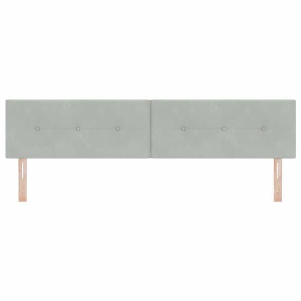 Maison Exclusive - Ljust grått sänggavel 200 cm Sammet