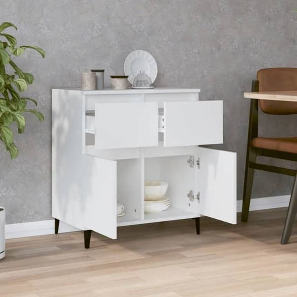 Maison Exclusive - Hvid Buffet 60x35x70 cm Ingeniørtræ Vit