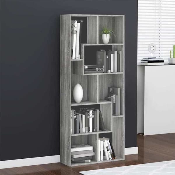 Maison Exclusive - Sonoma grå bibliotek 67x24x161 cm Ingeniørtræ