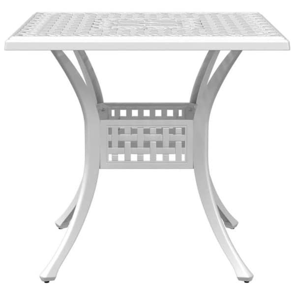 Maison Exclusive - Hvid havebord 80x80x75 cm støbt aluminium Vit