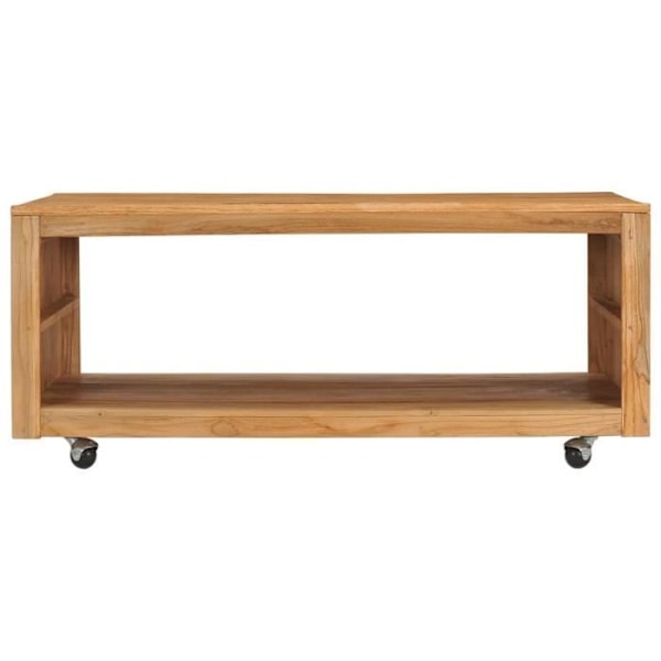 Soffbord - Massivt teak - Rektangulärt - 110x60x40 cm Brun