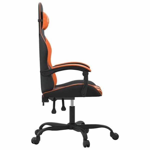 Maison Exclusive - Spelstol Svart och orange Konstläder