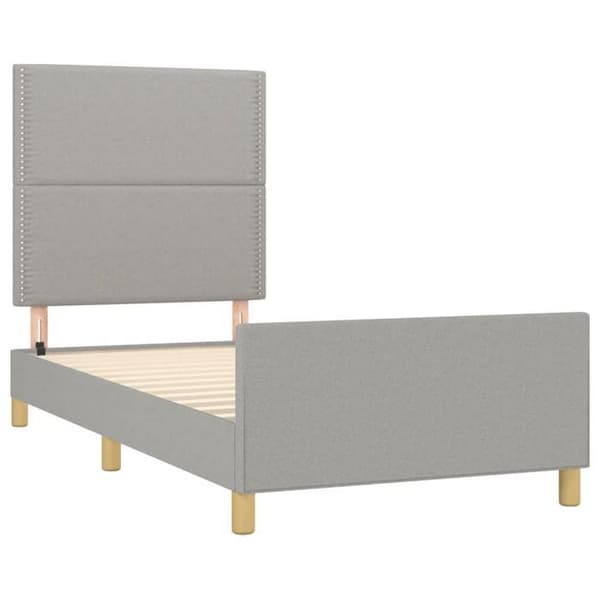 Maison Exclusive - Sengebund uden madras lys grå 100x200 cm stof