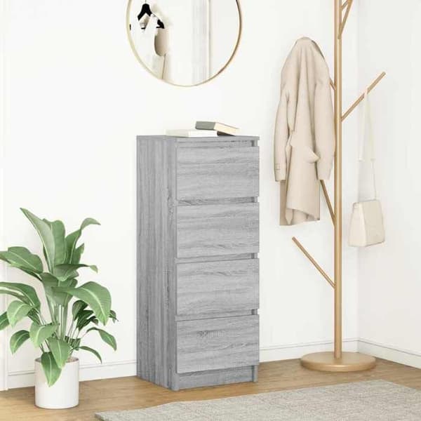 Maison Exclusive - Buffé Sonoma grå 37,5x35x99 cm ingenjörsträ sonoma grå