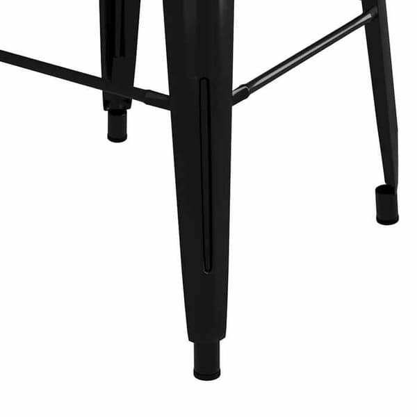 Maison Exclusive - Stapelbare barstole sæt af 2 sort metal Svart