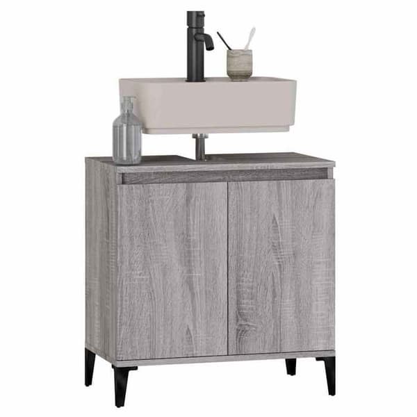 Maison Exclusive - Diskbänk möbel sonoma grå 58x33x60 cm ingenjörsträ