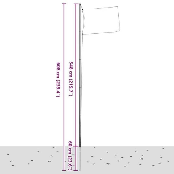 Eksklusiv Hus - Polens Flag og mast 6,08 m Aluminium