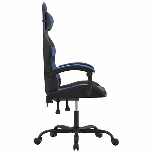 Maison Exclusive - Svart och blå spelstol i konstläder