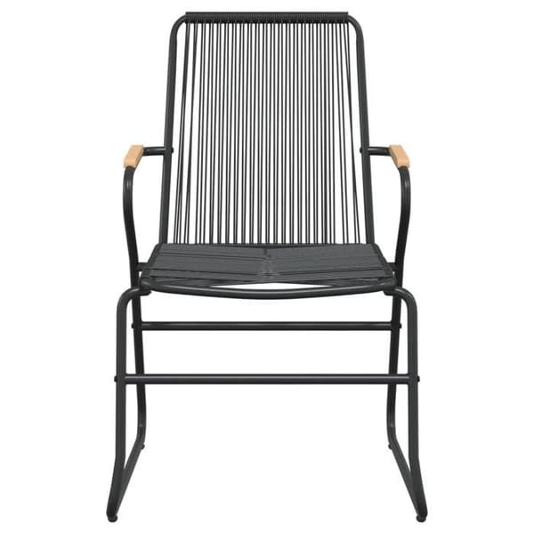 Maison Exclusive - Have spisebordssæt 3 dele sort rattan PVC