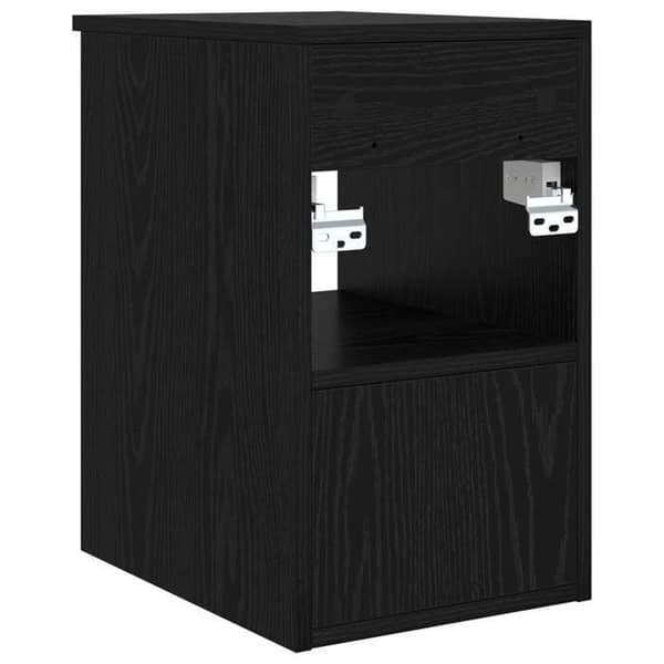 Maison Exclusive - Badeværelsesmøbel In-between Sort Eg 30 x 44,5 x 50 cm