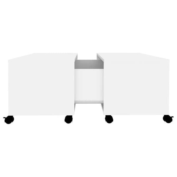Bord - EKSKLUSIV HUS - 75x75x38 cm - Hvid - Spånplader - Udvideligt rum Vit