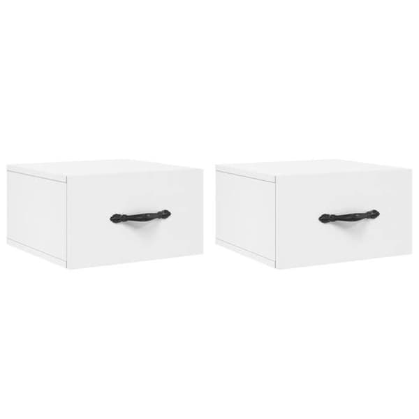 Maison Exclusive - Væghængte natborde 2 stk hvid 35x35x20 cm Vit