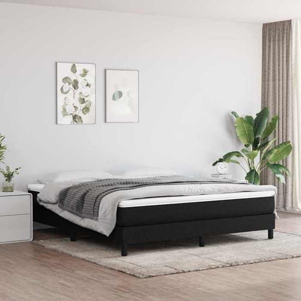 Maison Exclusive - Madras med pocketfjedre, medium fasthed, sort 180x200x20 cm, stof