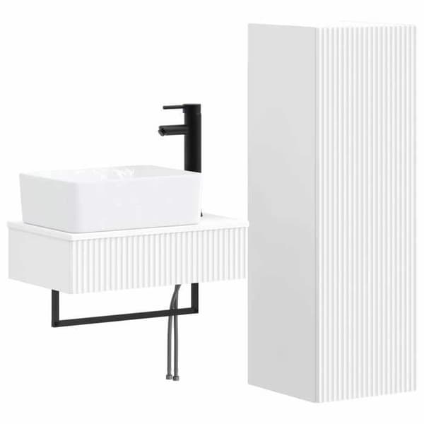 Maison Exclusive - Badmöbelset 2 delar Vit