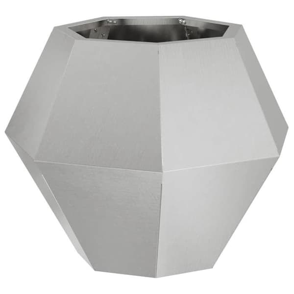 Jardinière - EXKLUSIVT HUS - 50 x 50 x 40 cm - Rektangulär - Rostfritt stål - Pack 2 Silver