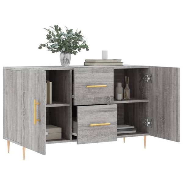 Maison Exclusive - Buffé Sonoma grå 100x36x60 cm ingenjörsträ