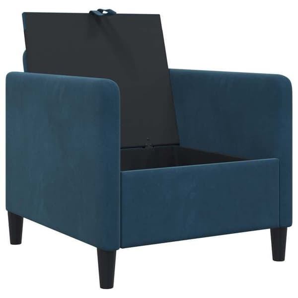 Divaani - MAISON EXCLUSIVE - 2 paikkaa - Sininen - Polyesteri - Säilytyslaatikko Blå