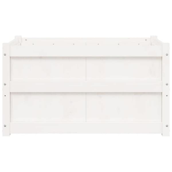 Jardiniär - EXKLUSIVT HUS - 90x50x50 cm - Massivt furu - Vit - Rektangulär Vit
