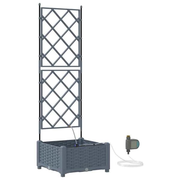 Maison Exclusive - Lys grå plantekrukke til haven 40 x 40 x 126 cm PP
