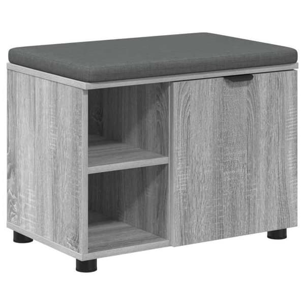 Maison Exclusive - Entrémöbel med grå Sonoma-kudde 60 x 38 x 46 cm