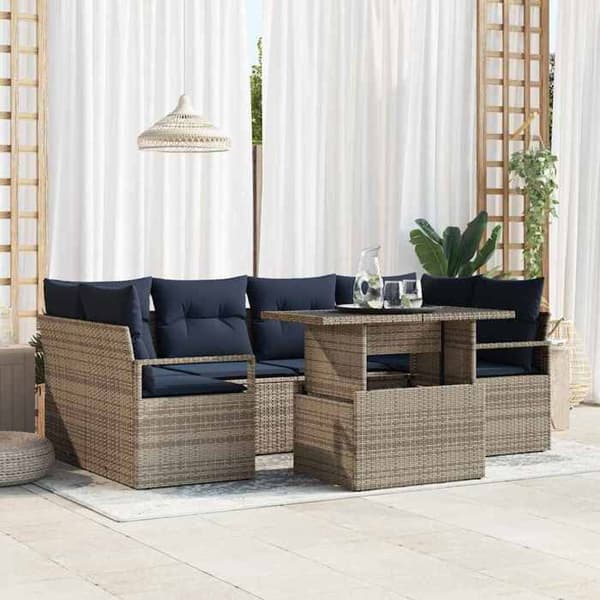 Maison Exclusive - 7-osainen puutarhakalustesarja 6-hengen