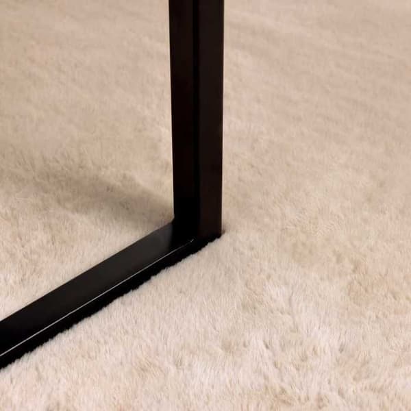 Tæppe - MAISON EXCLUSIVE - OLITE - Ø 160 cm - Falsk pels polyester - Skridsikker Mol